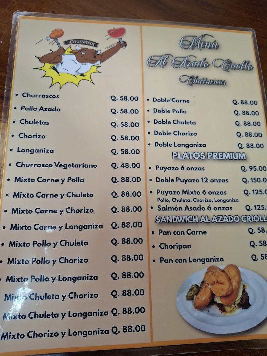 Menu Al Asado Criollo-2