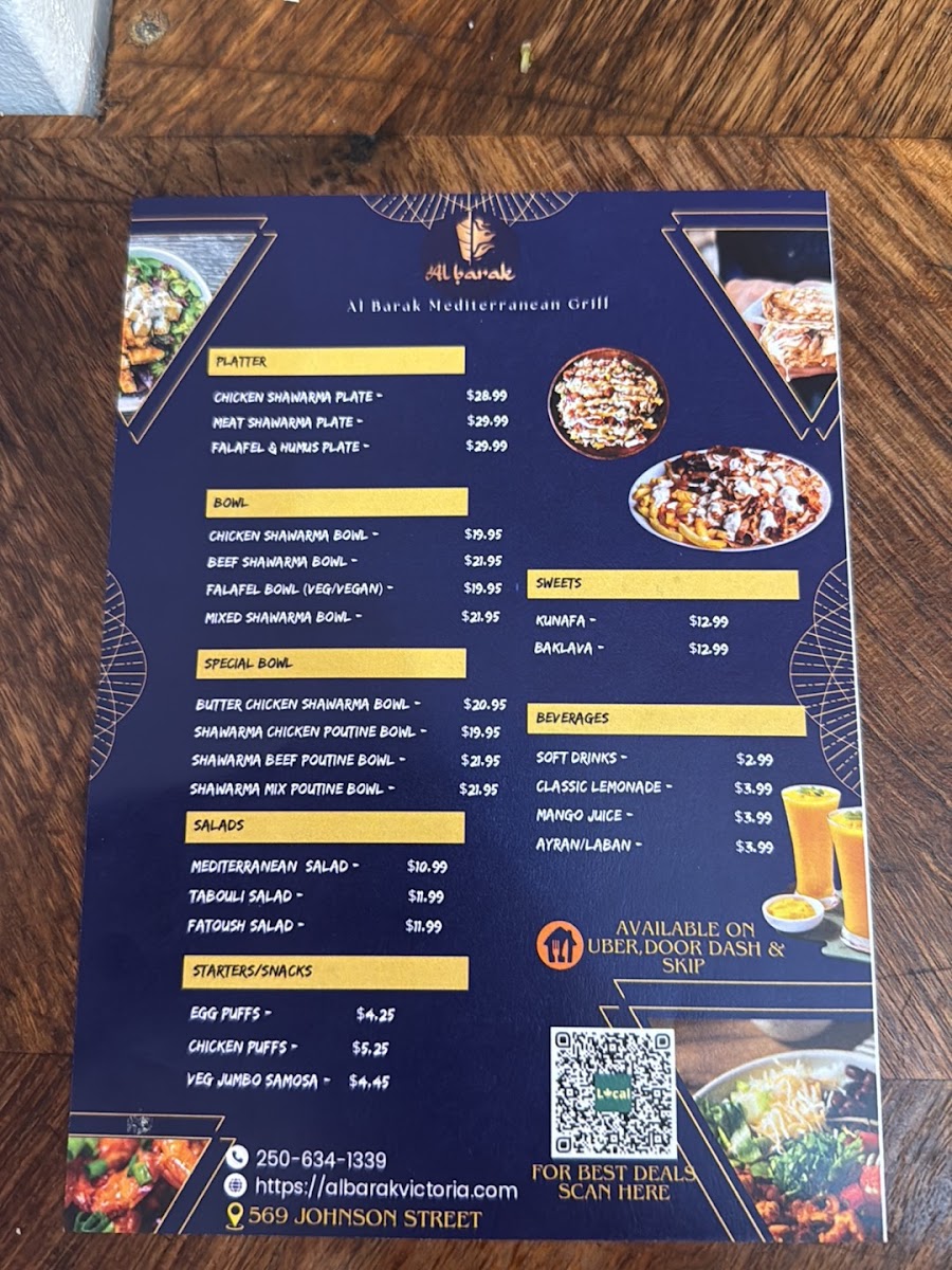 Menu Al Barak Mediterranean Grill-1