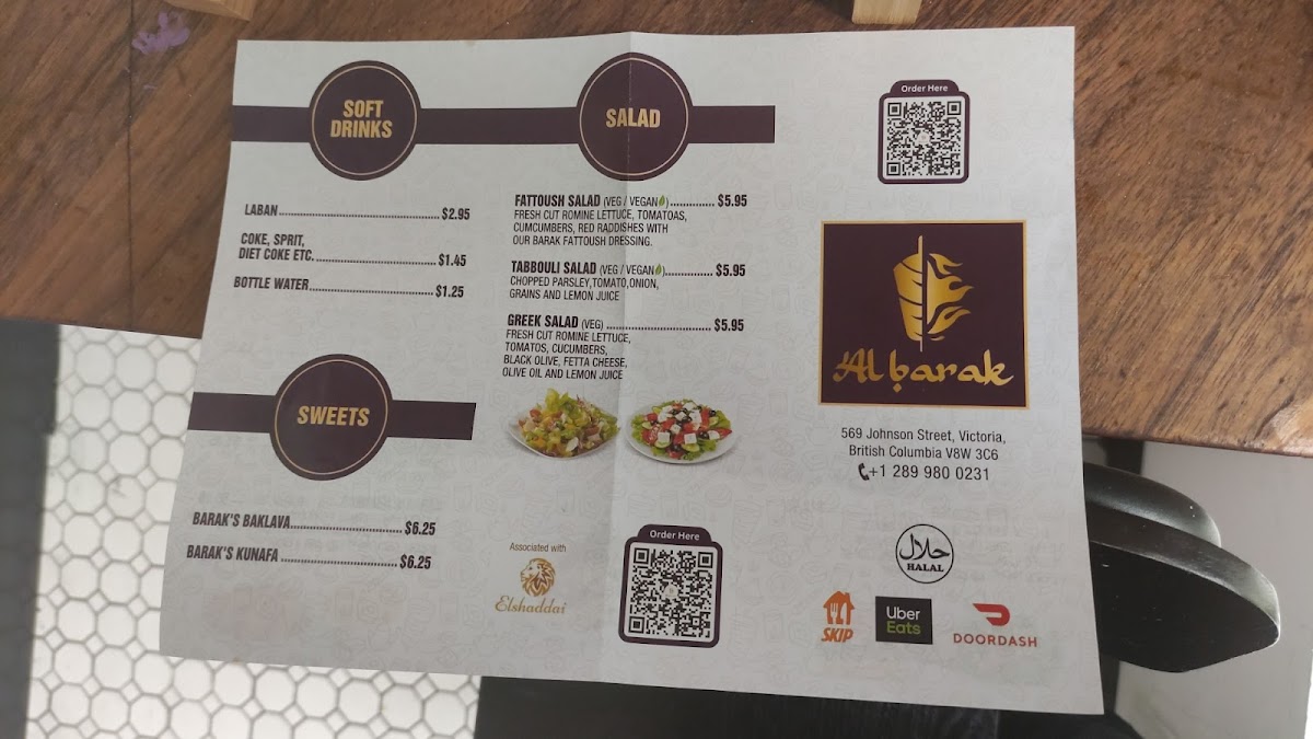 Menu Al Barak Mediterranean Grill-7