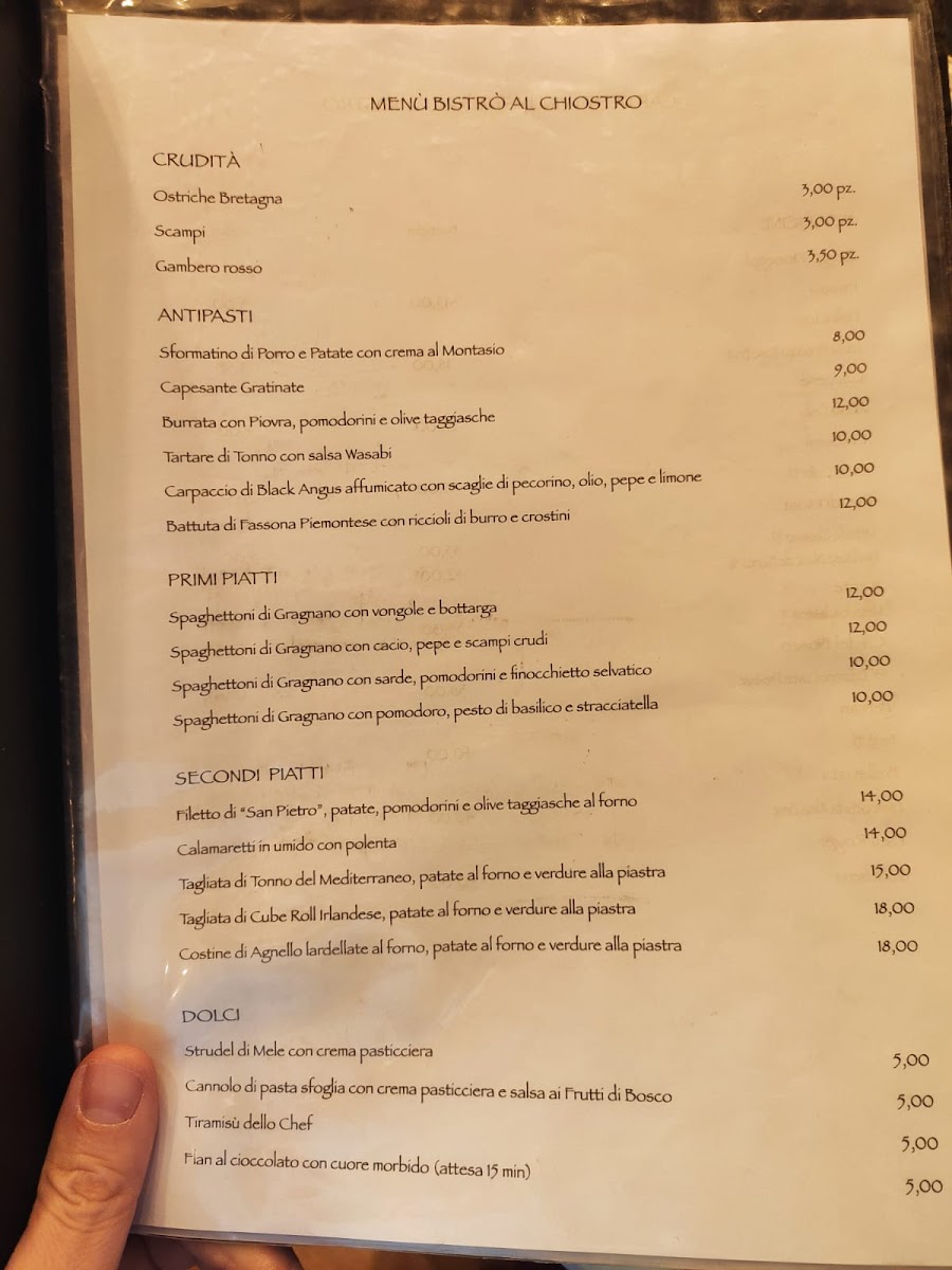 Menu Al Chiostro Bistrò-3
