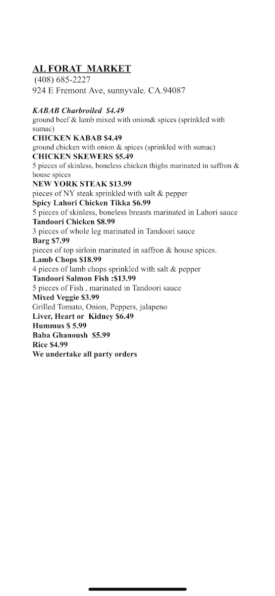 Menu Al Forat Market-1