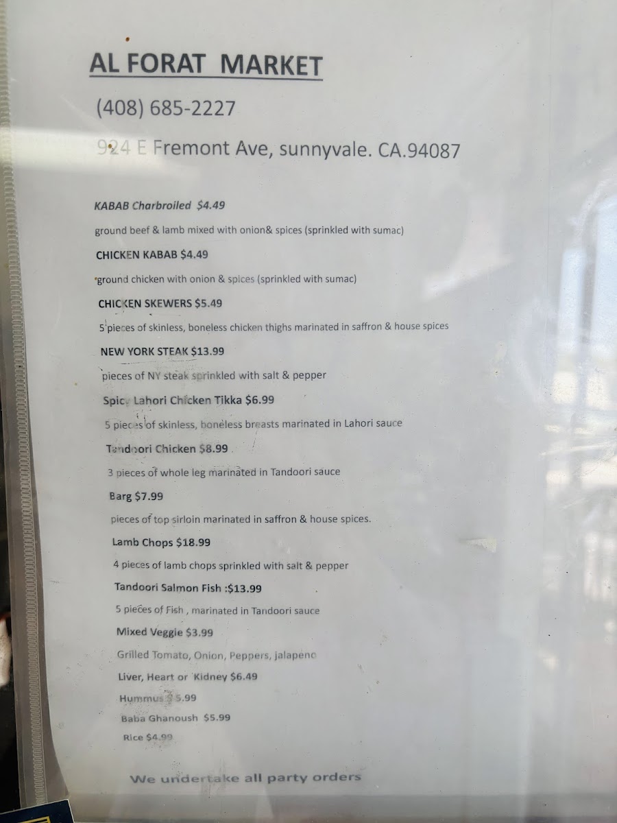 Menu Al Forat Market-2