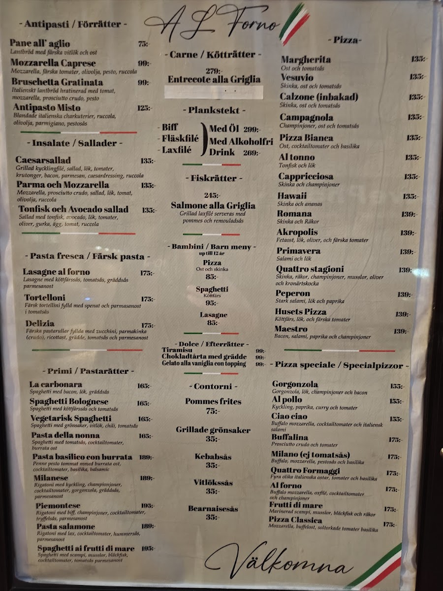Menu Al Forno Stockholm-2
