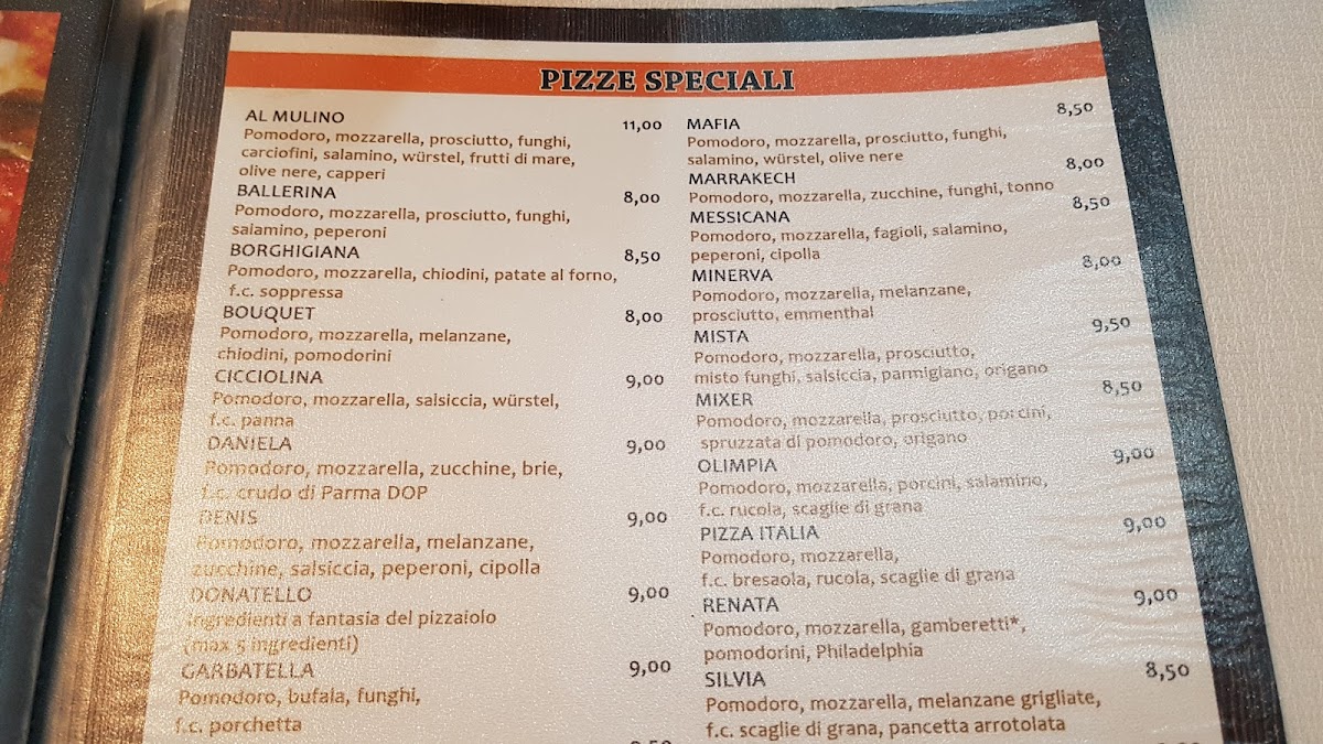 Menu Al Mulino Pizzeria Trattoria-1