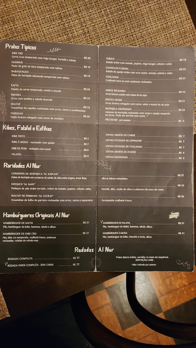 Menu Al Nur - Zona Sul-8