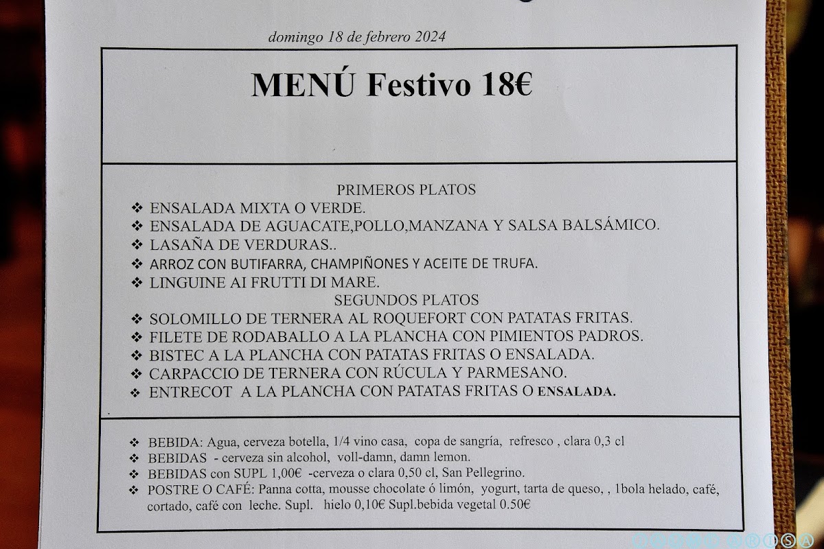 Menu Al Passatore | Santaló-9