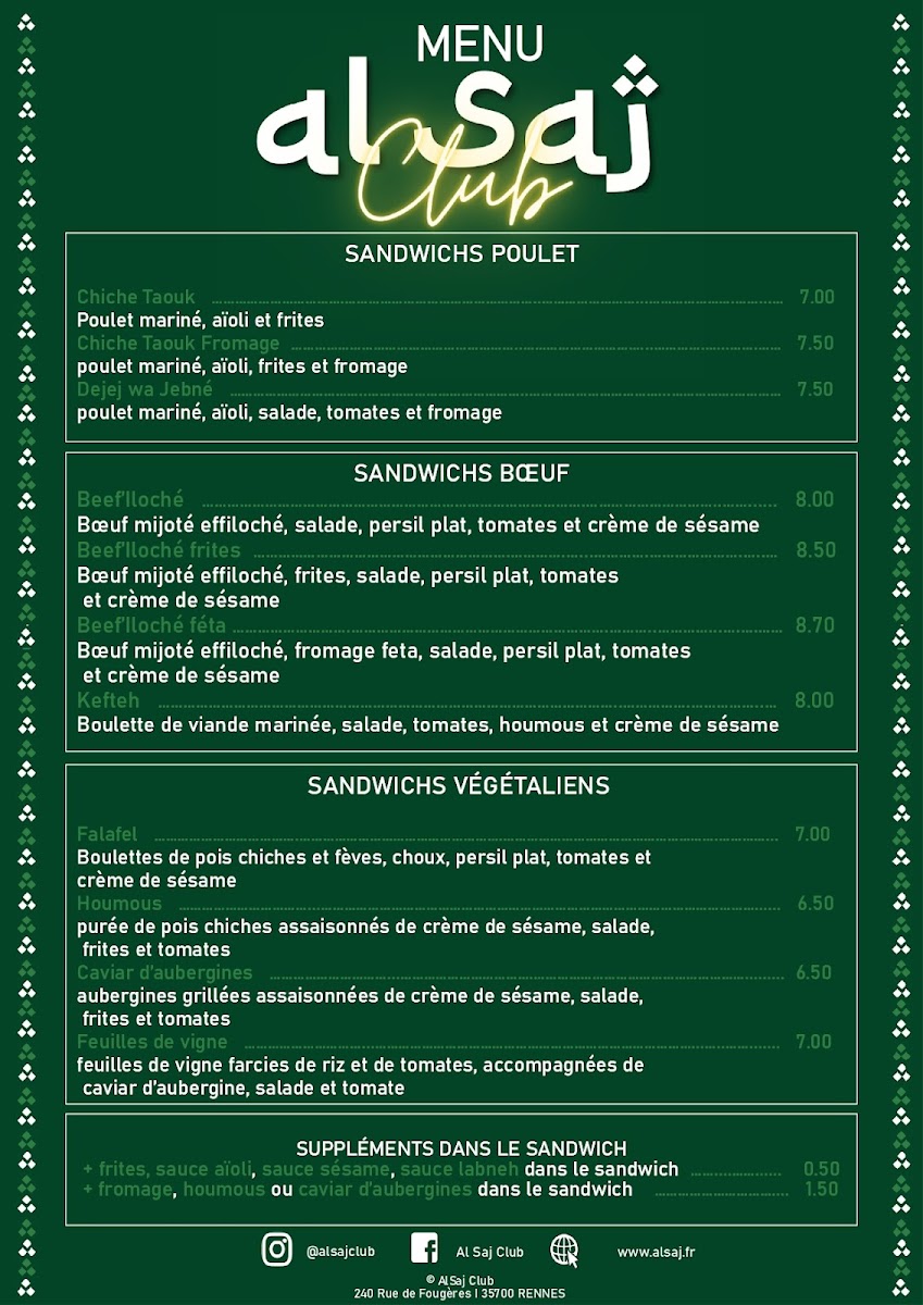 Menu Al Saj Club-7