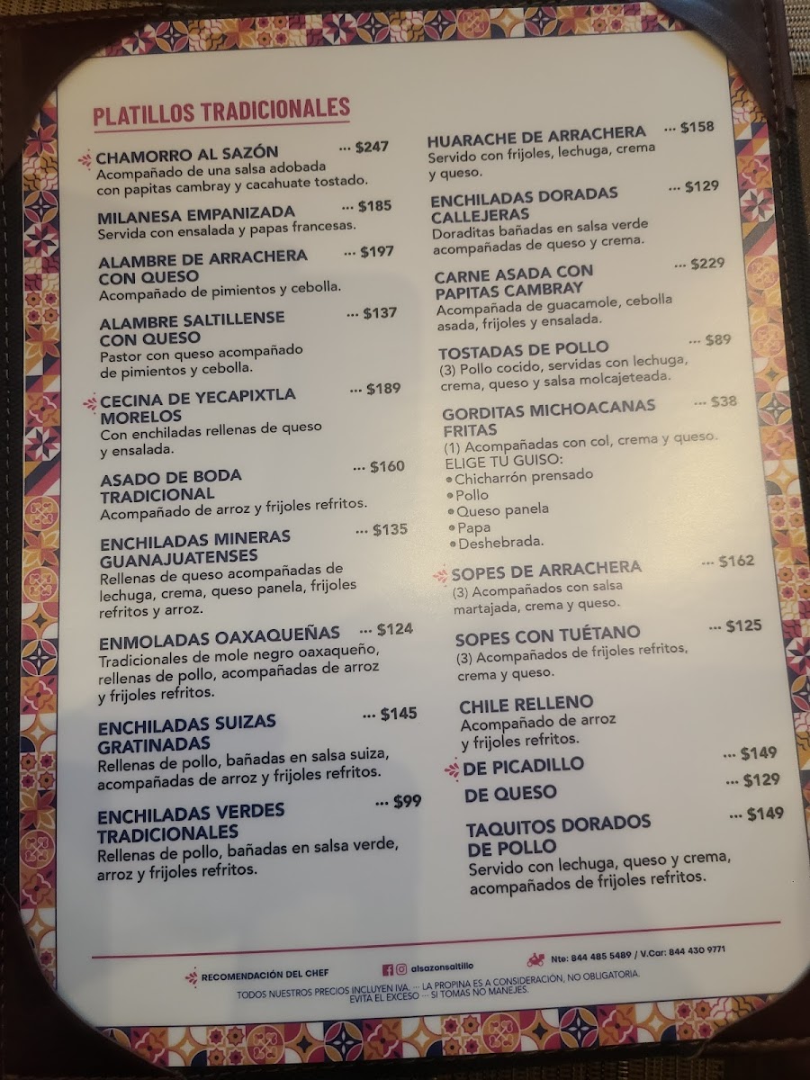 Menu Al Sazón Mexicano-8