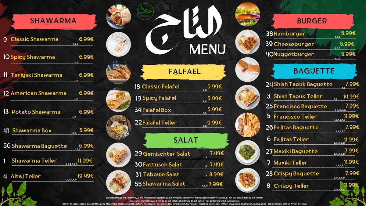 Menu Al Taj-1