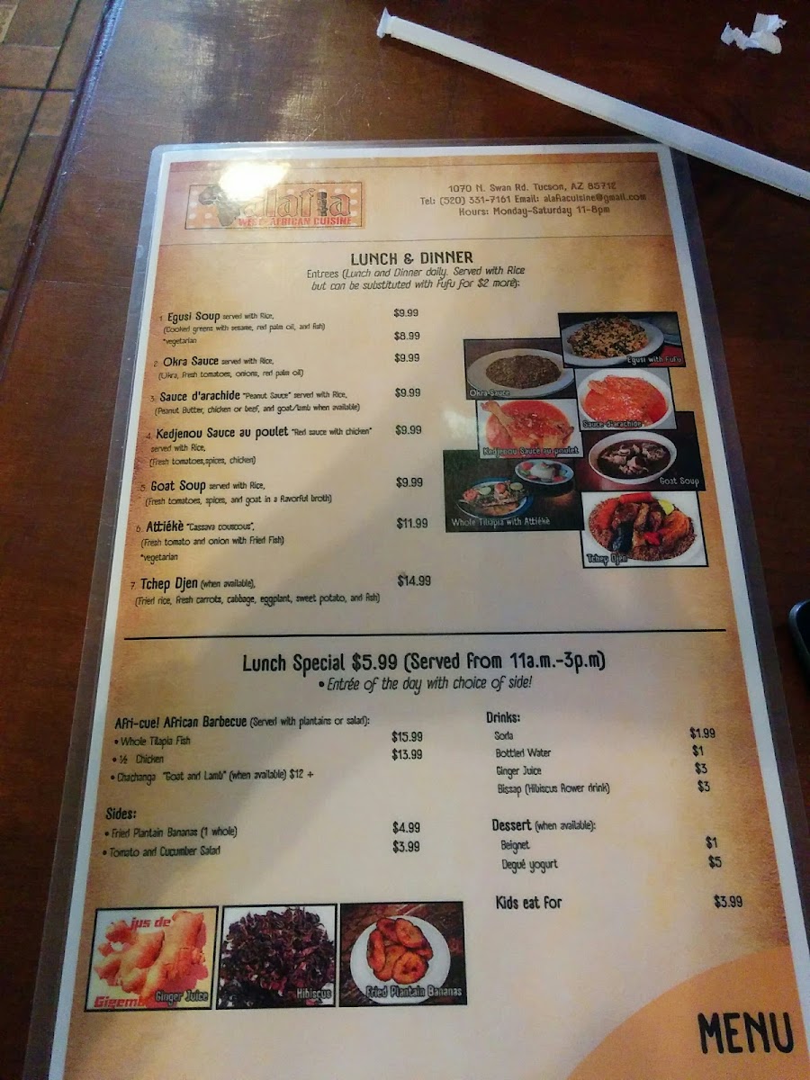 Menu Alafia West African Cuisine Beninese Restaurant-3