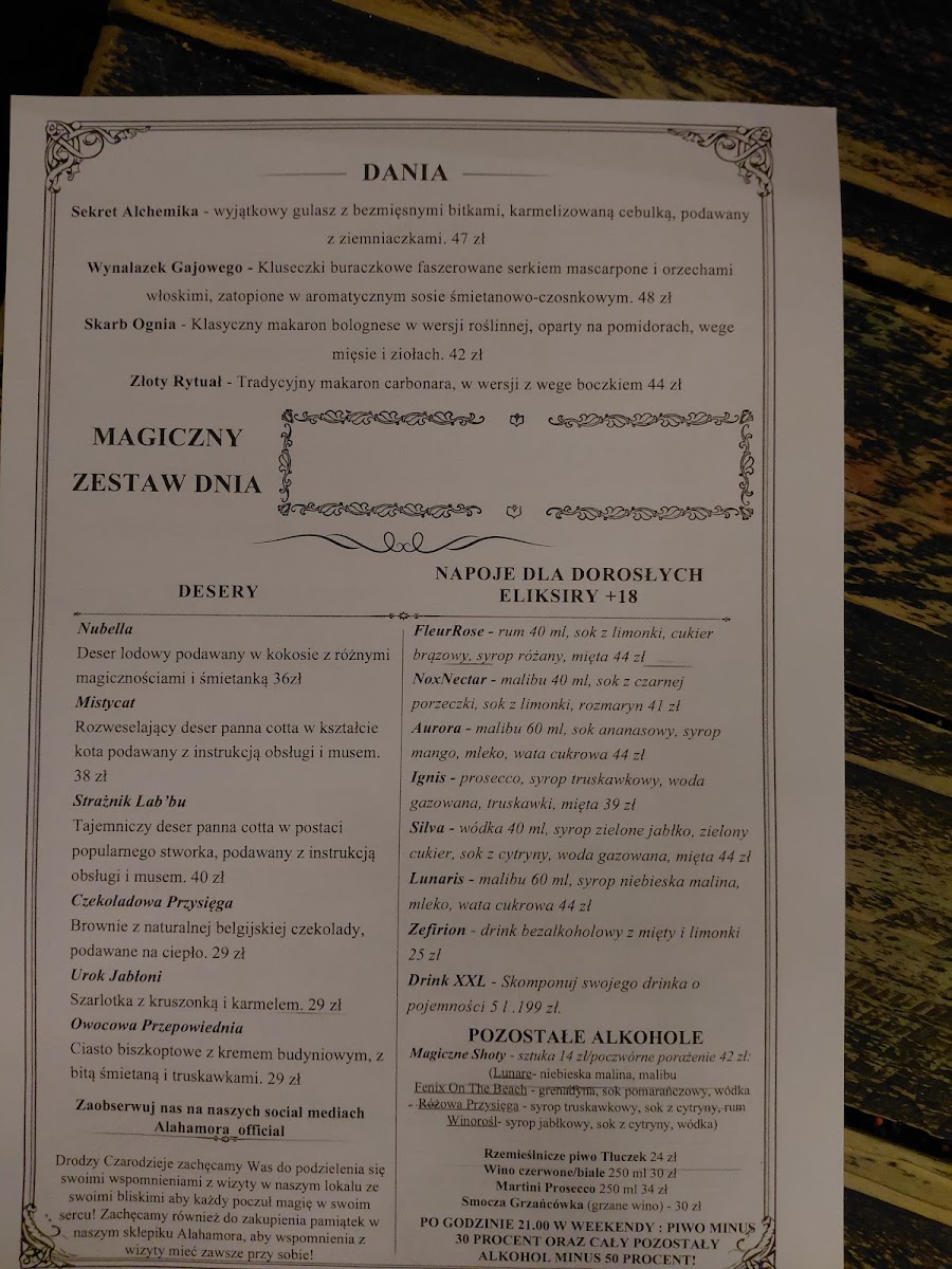 Menu Alahamora Magiczna Kawiarnia-6