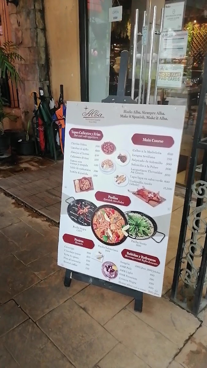 Menu Alba Restaurante Español-1