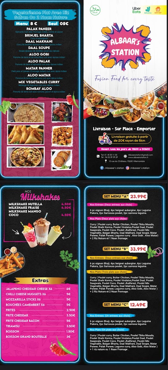Menu Albaar's Station-3