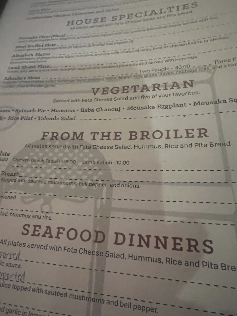 Menu Albasha Greek & Lebanese Restaurant-5