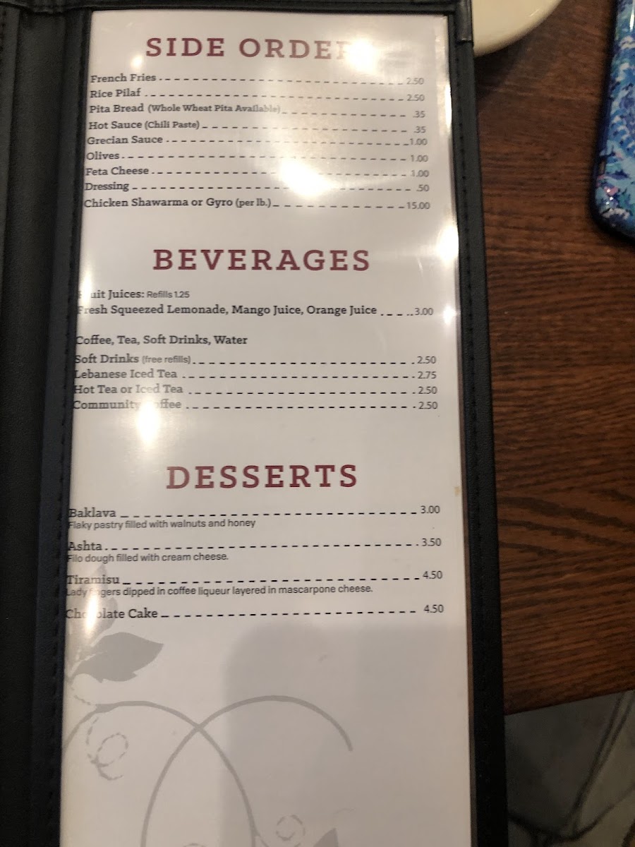 Menu Albasha Greek & Lebanese Restaurant-6
