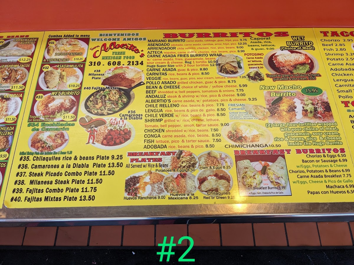 Menu Albertio's Fresh Mexican Food-4