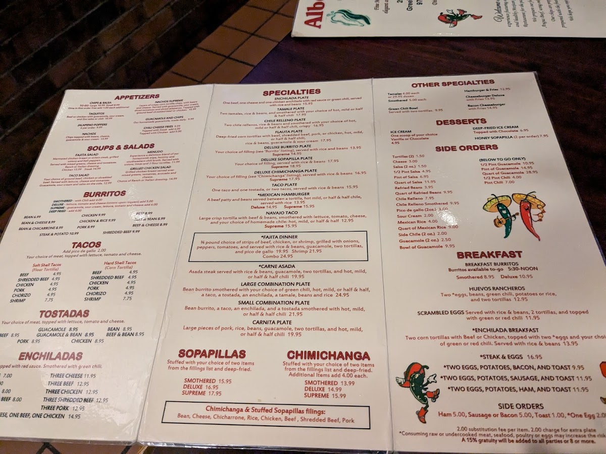 Menu Alberto's Restaurant-2