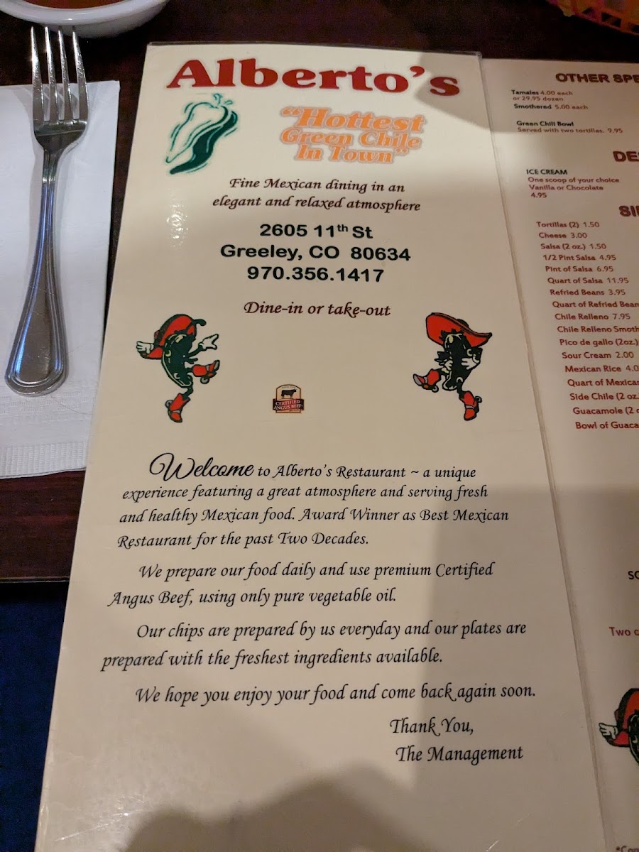 Menu Alberto's Restaurant-4