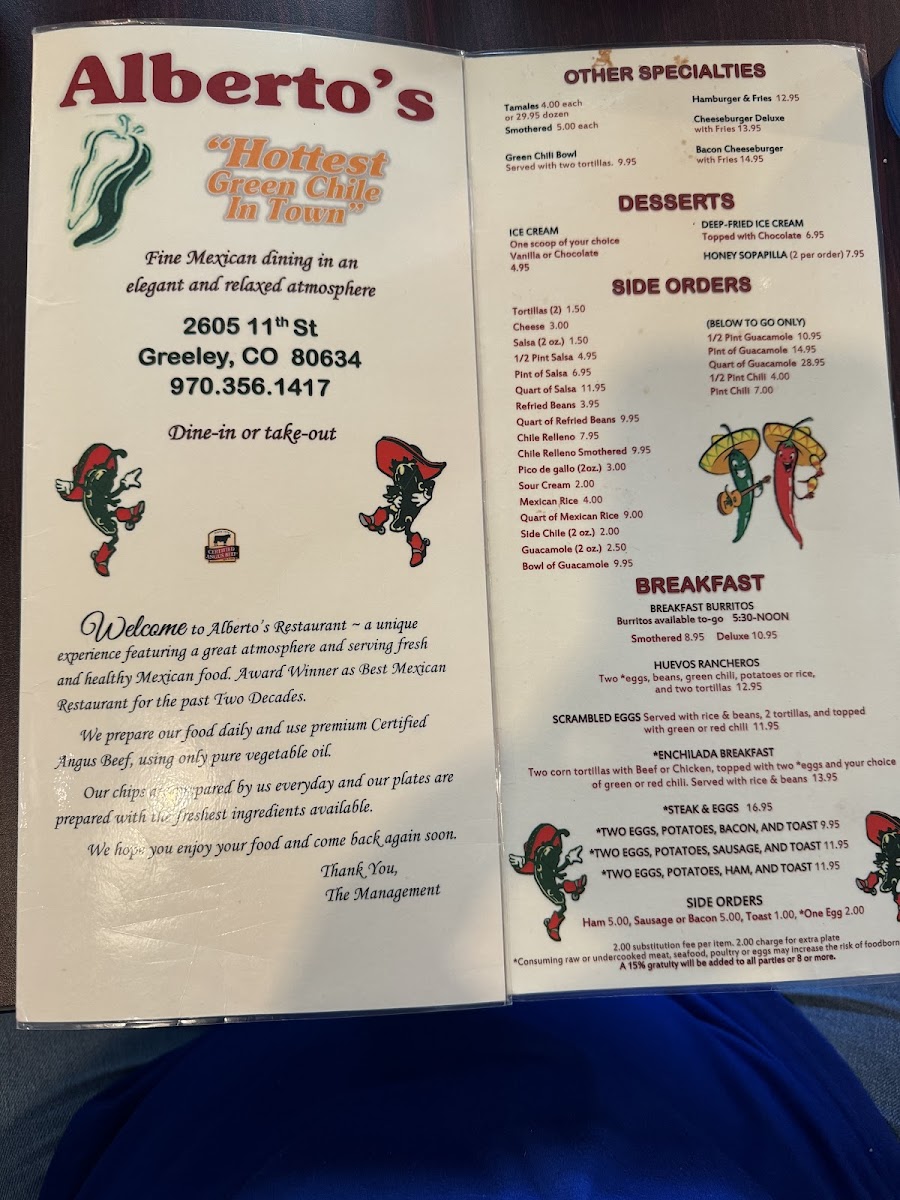 Menu Alberto's Restaurant-5