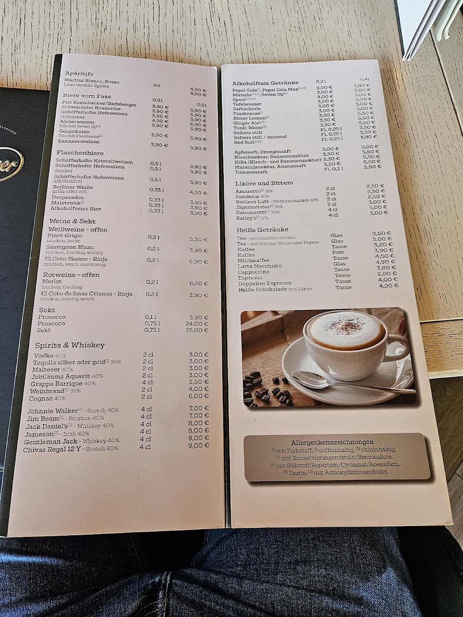 Menu Albert's Restaurant-1