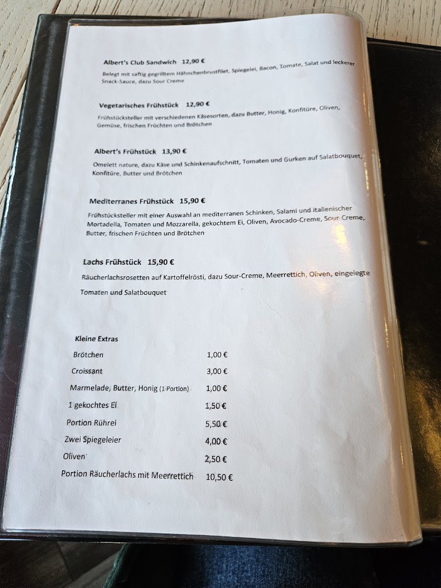 Menu Albert's Restaurant-2