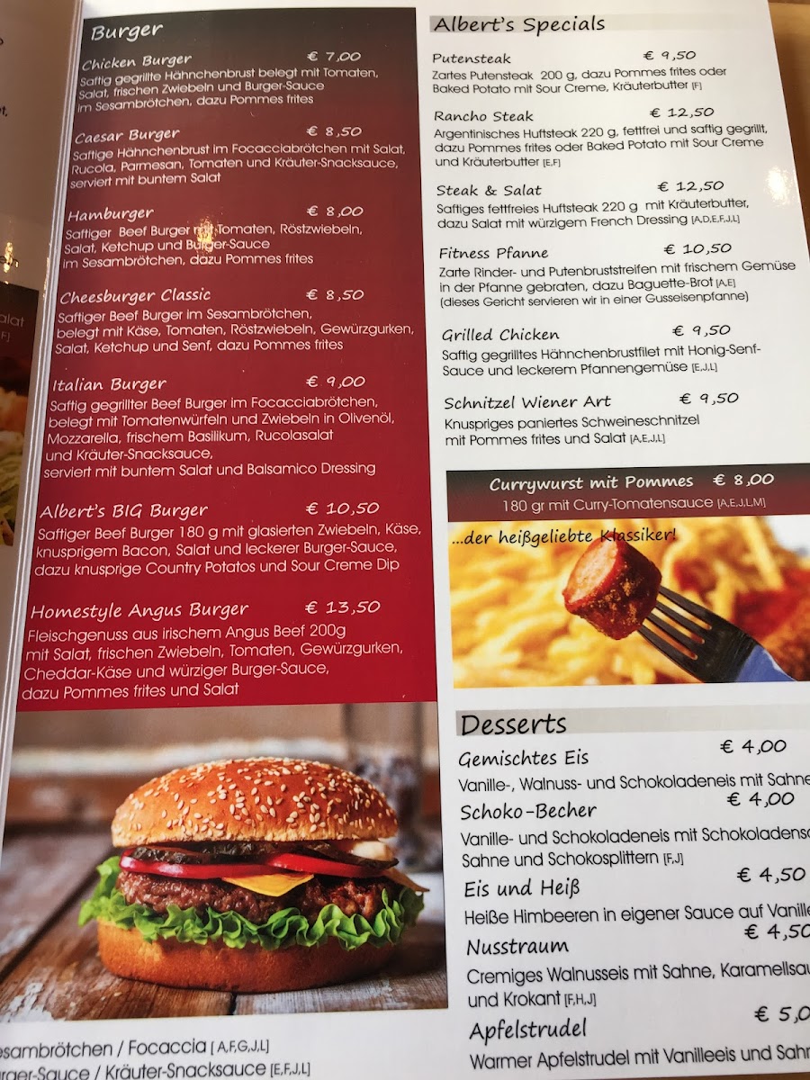 Menu Albert's Restaurant-7