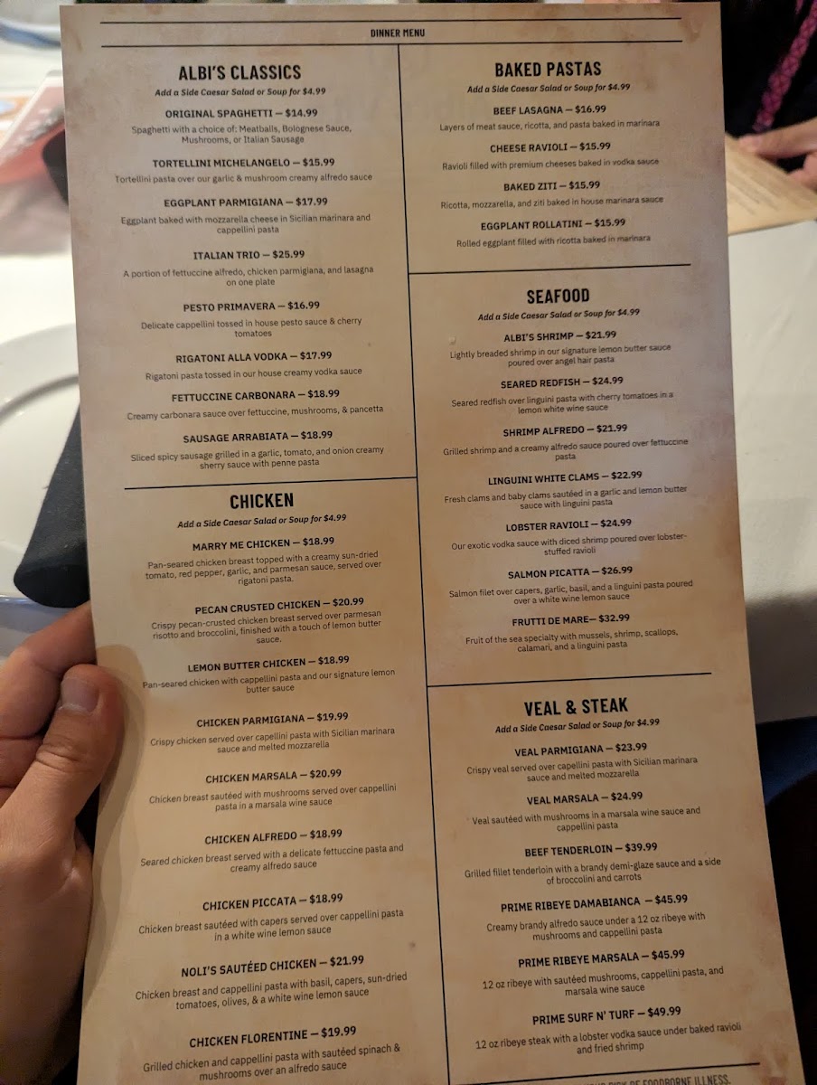 Menu Albi's Vite Italian Kitchen-10