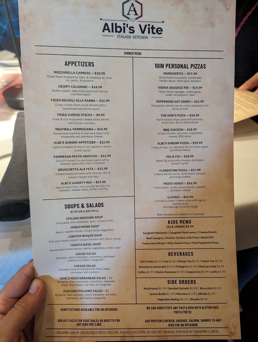 Menu Albi's Vite Italian Kitchen-2
