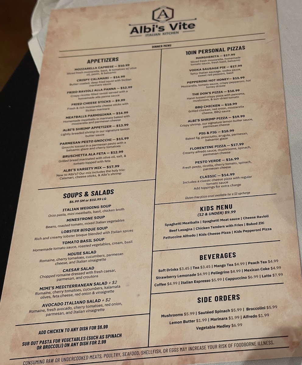 Menu Albi's Vite Italian Kitchen-4