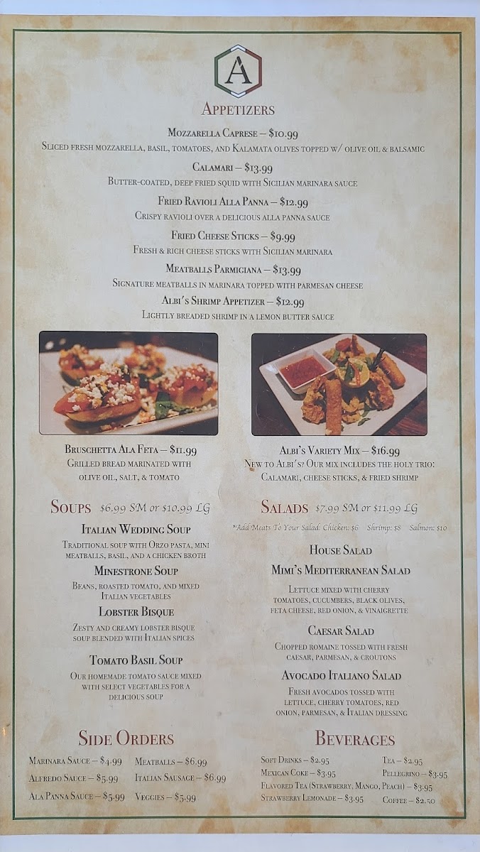 Menu Albi's Vite Italian Kitchen-9