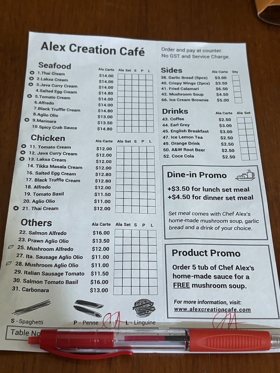 Menu Alex Creation Café-1