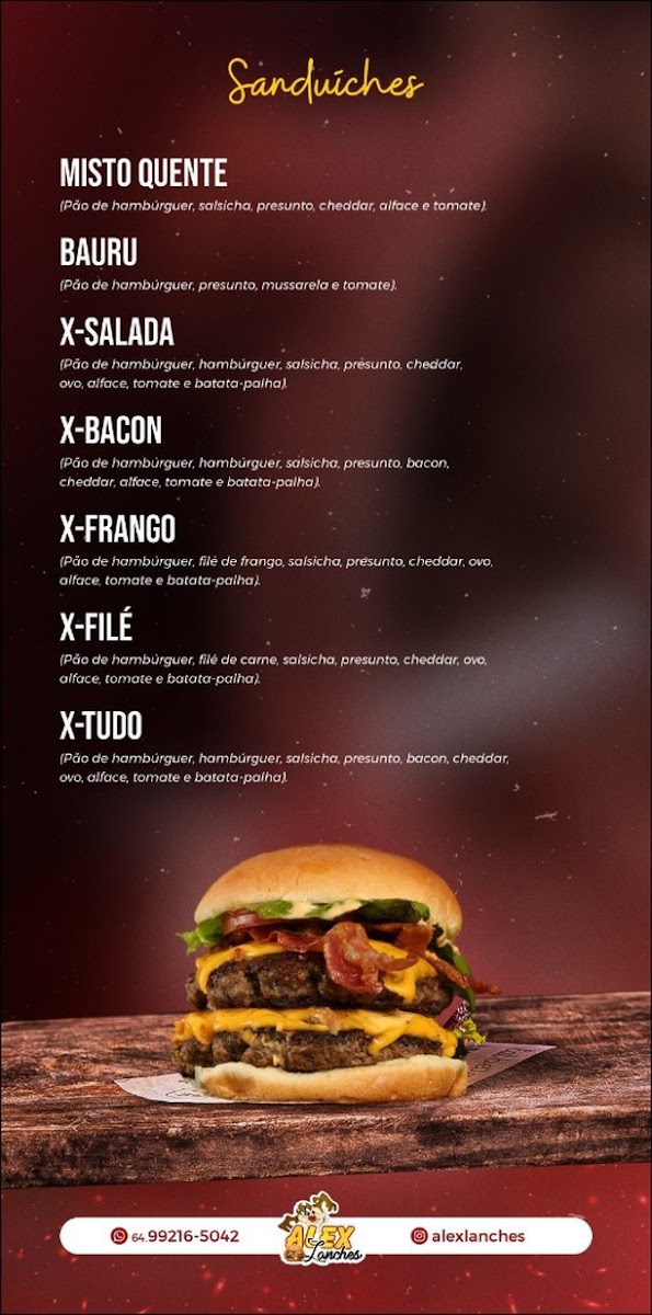 Menu Alex Lanches-5