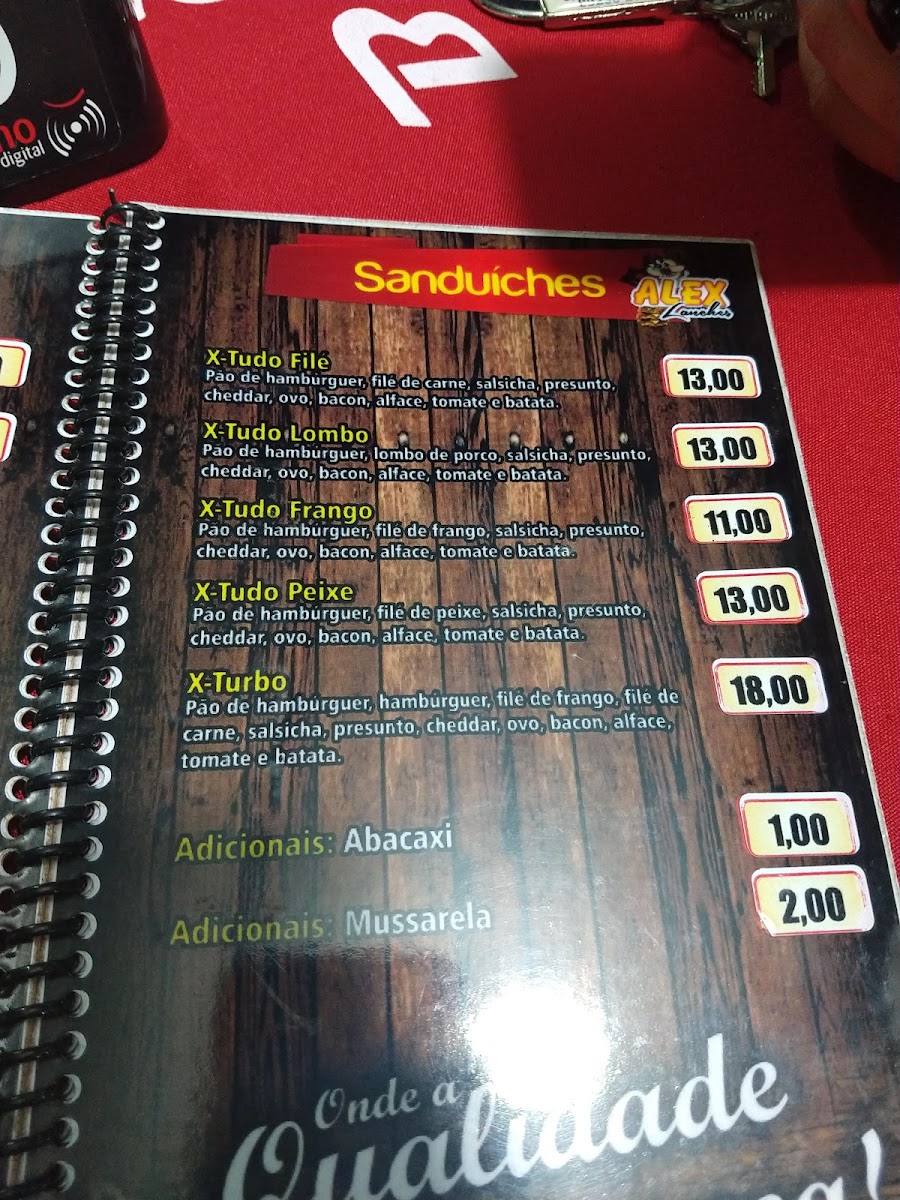 Menu Alex Lanches-9