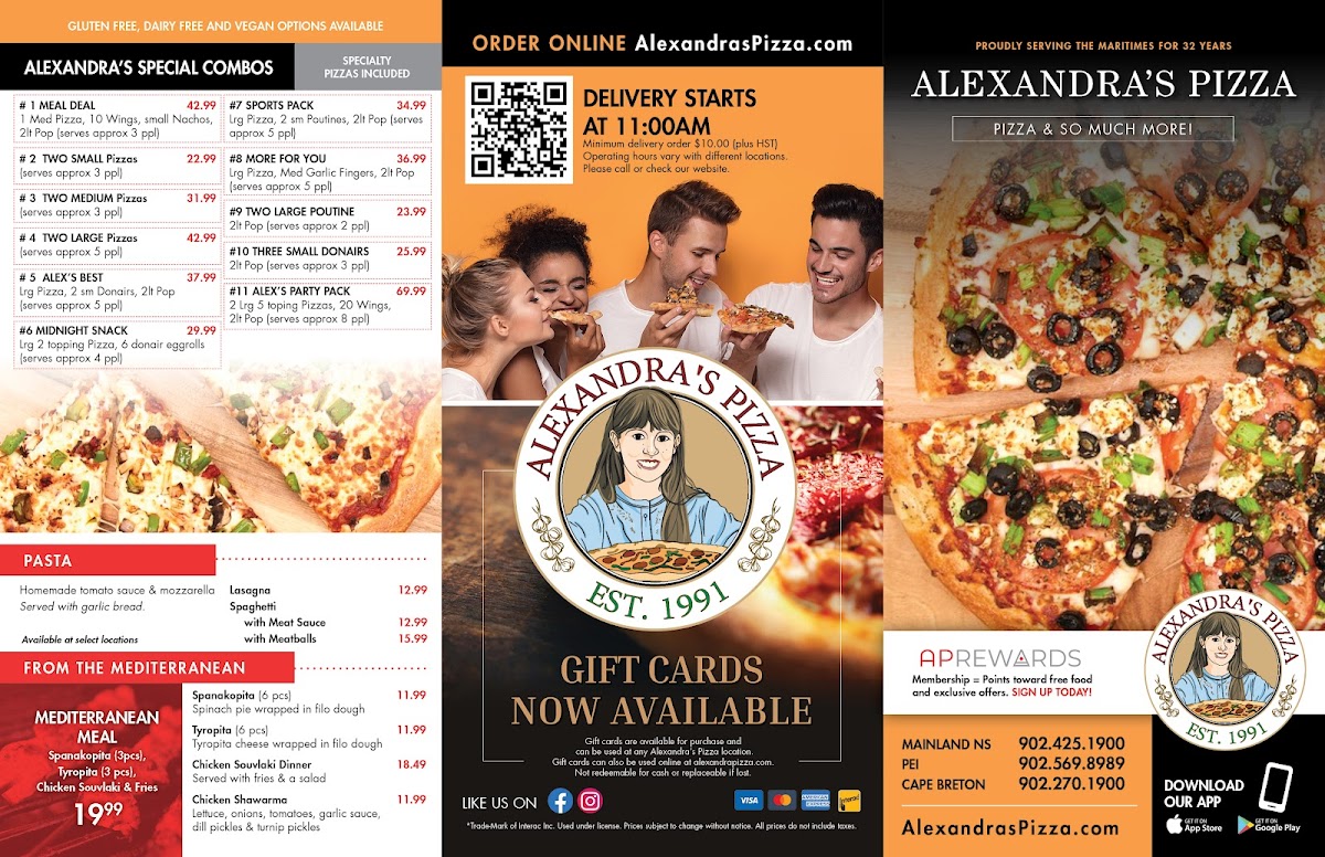 Menu Alexandra’S Pizza Grafton Street - Downtown Halifax-2