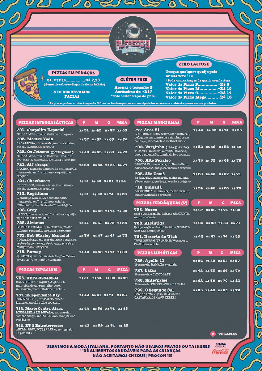 Menu Alfredo's Pizzaria-1