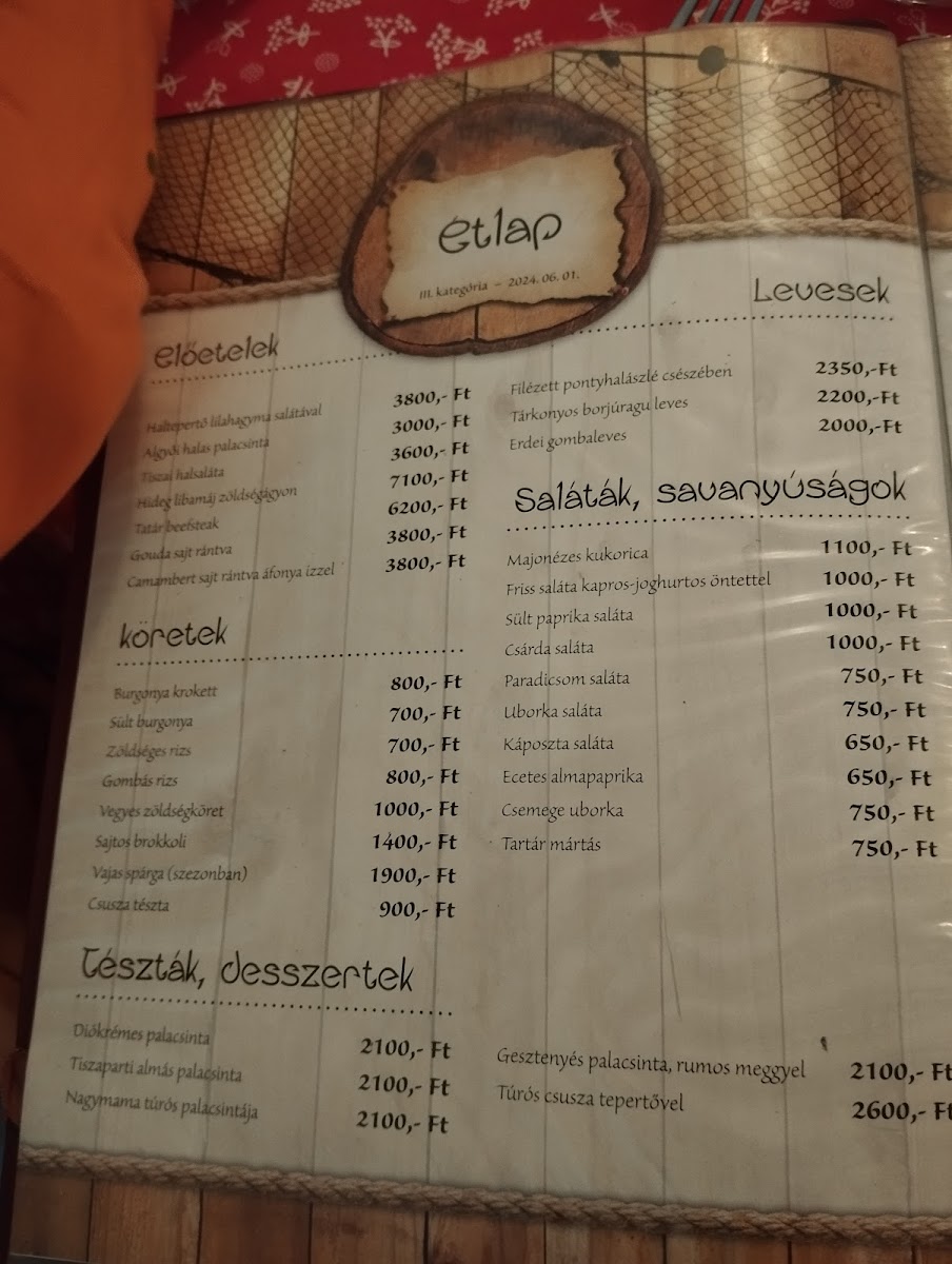 Menu Algyői Halászcsárda-10