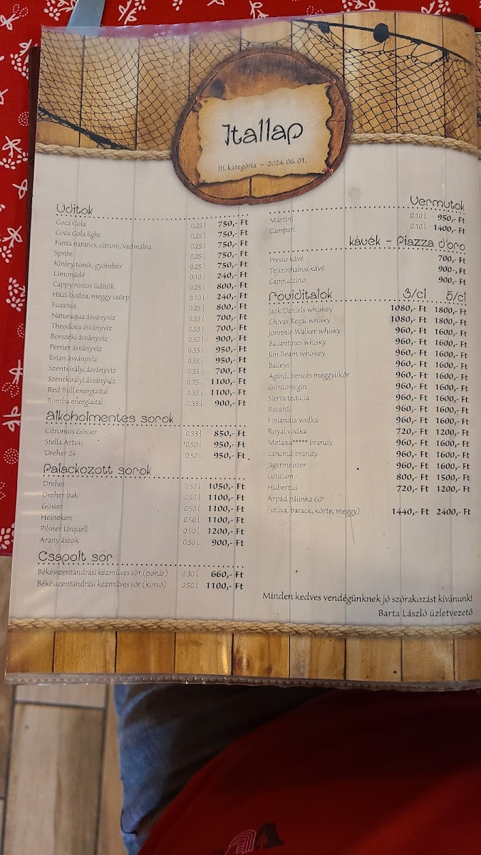 Menu Algyői Halászcsárda-8