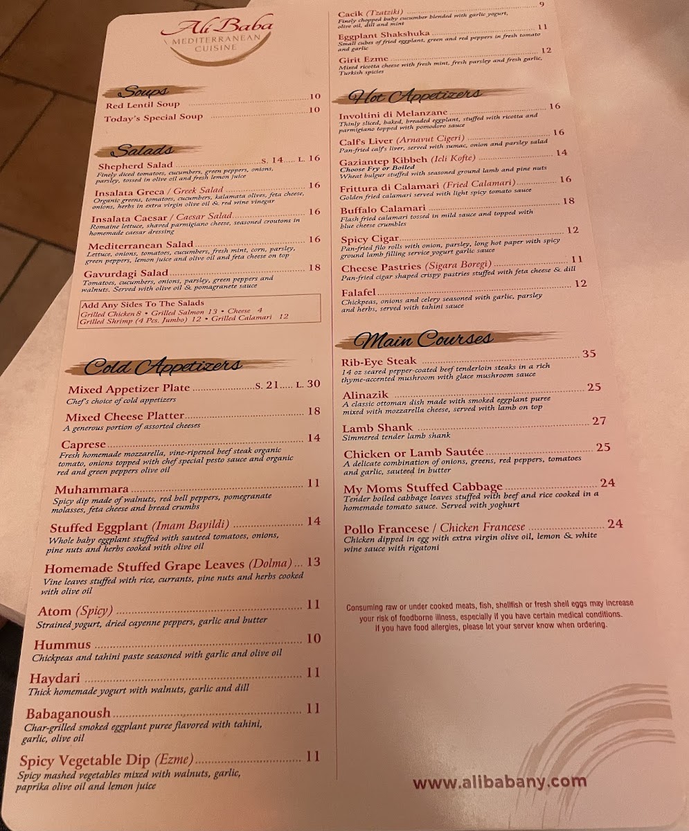 Menu Ali Baba Mediterranean & Turkish Cuisine-3