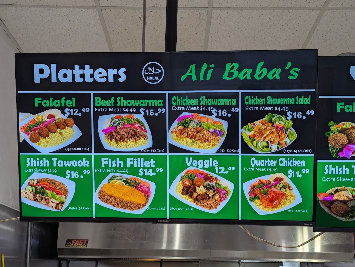 Menu Ali Baba’S Middle Eastern Cuisine - 73 Queen St E-1