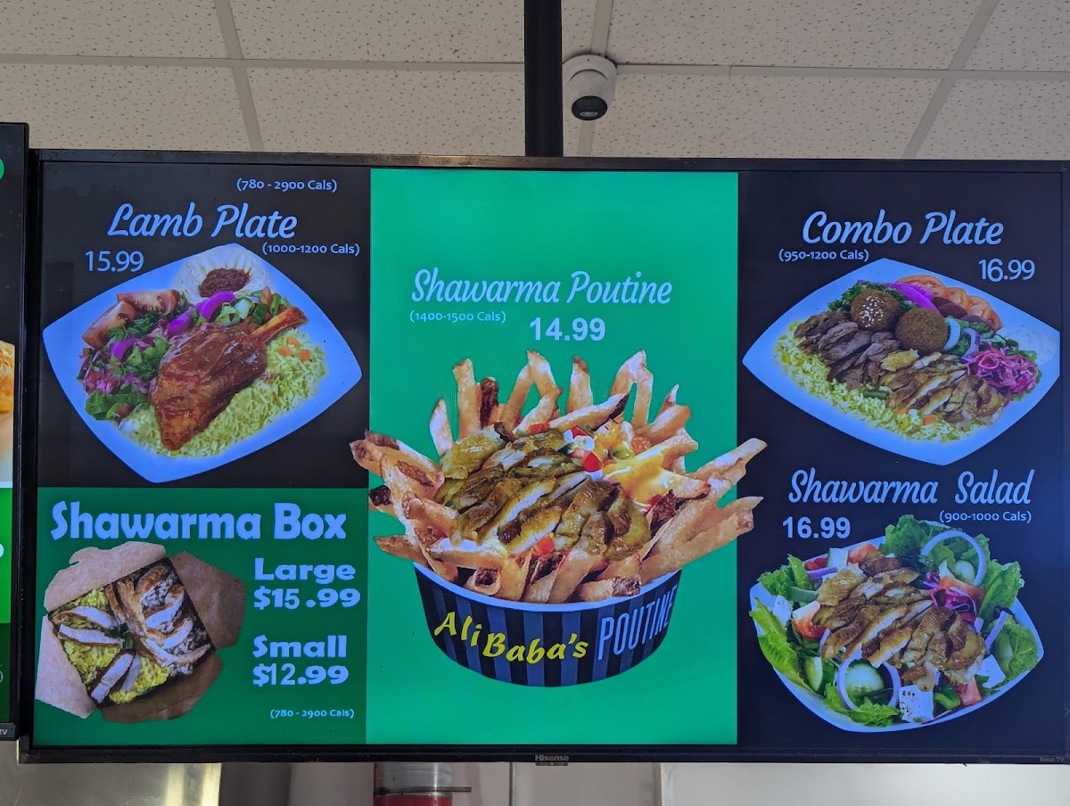 Menu Ali Baba’S Middle Eastern Cuisine - 73 Queen St E-3