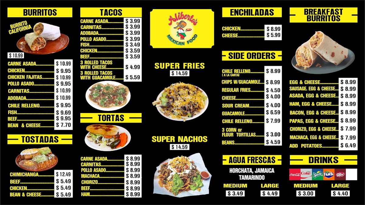Menu Aliberto's Mexican Food-1