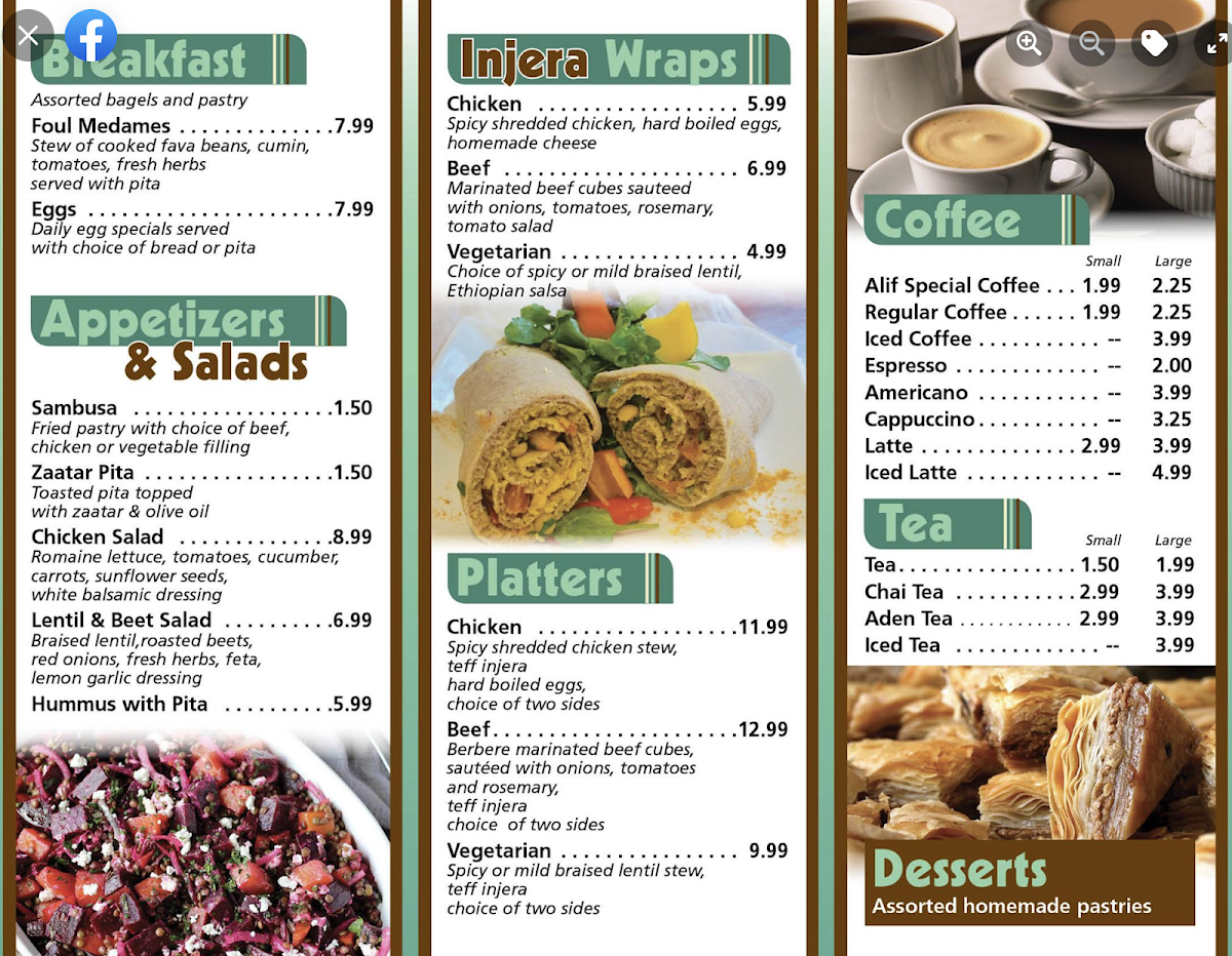 Menu Alif Brew & Mini Mart Inc.-1