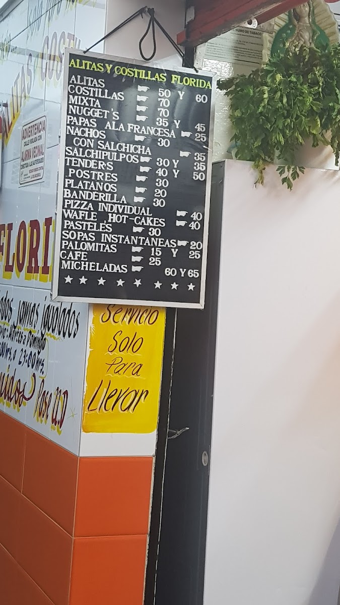 Menu Alitas Y Costillas Florida-2