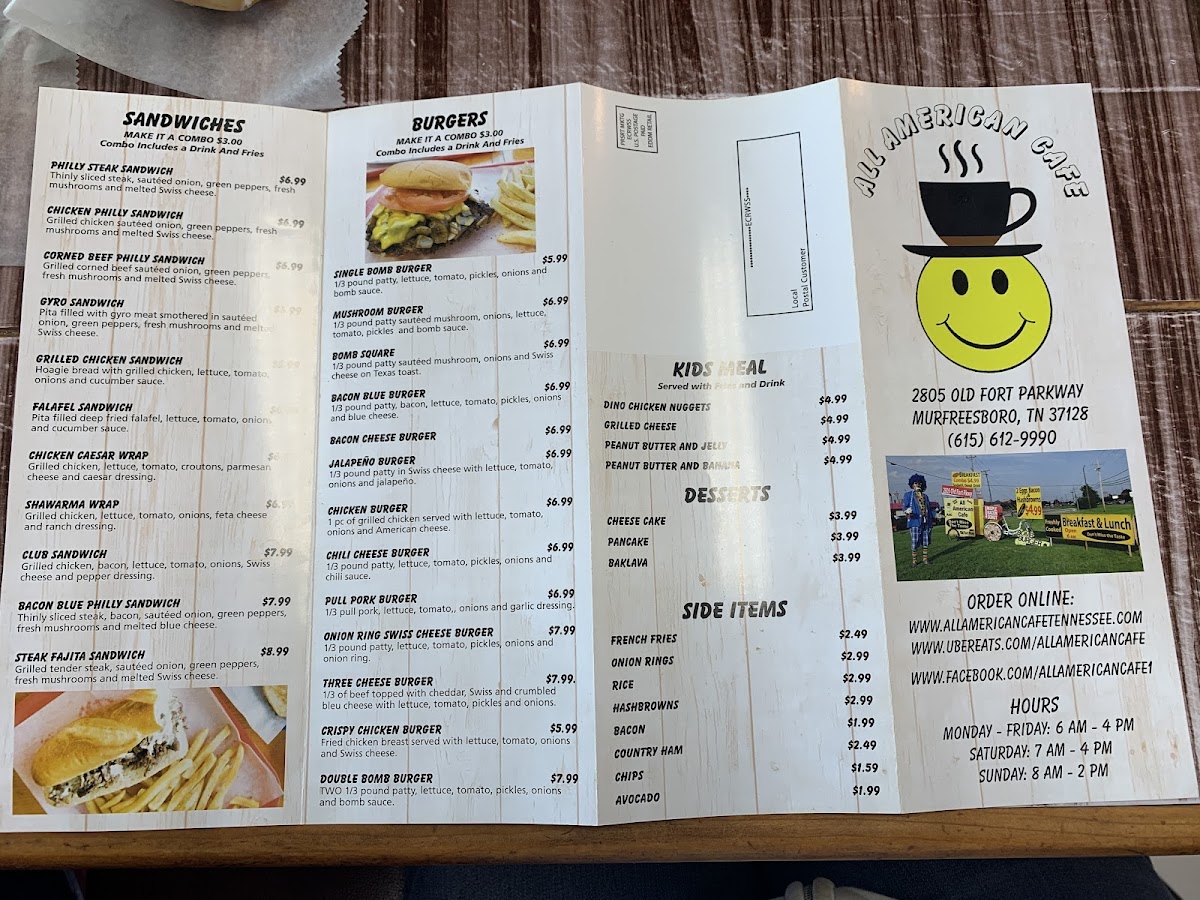 Menu All American Cafe-2