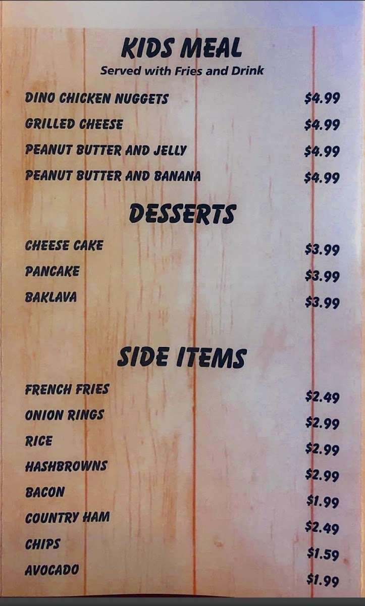 Menu All American Cafe-9