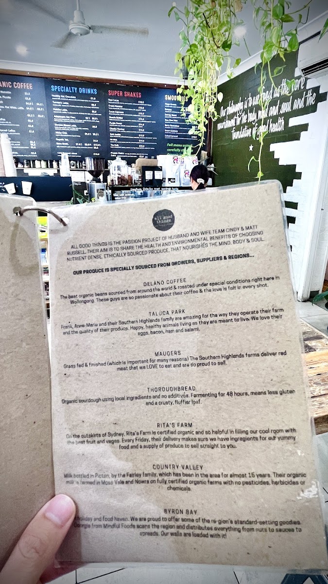 Menu All Good Things Cafe-1