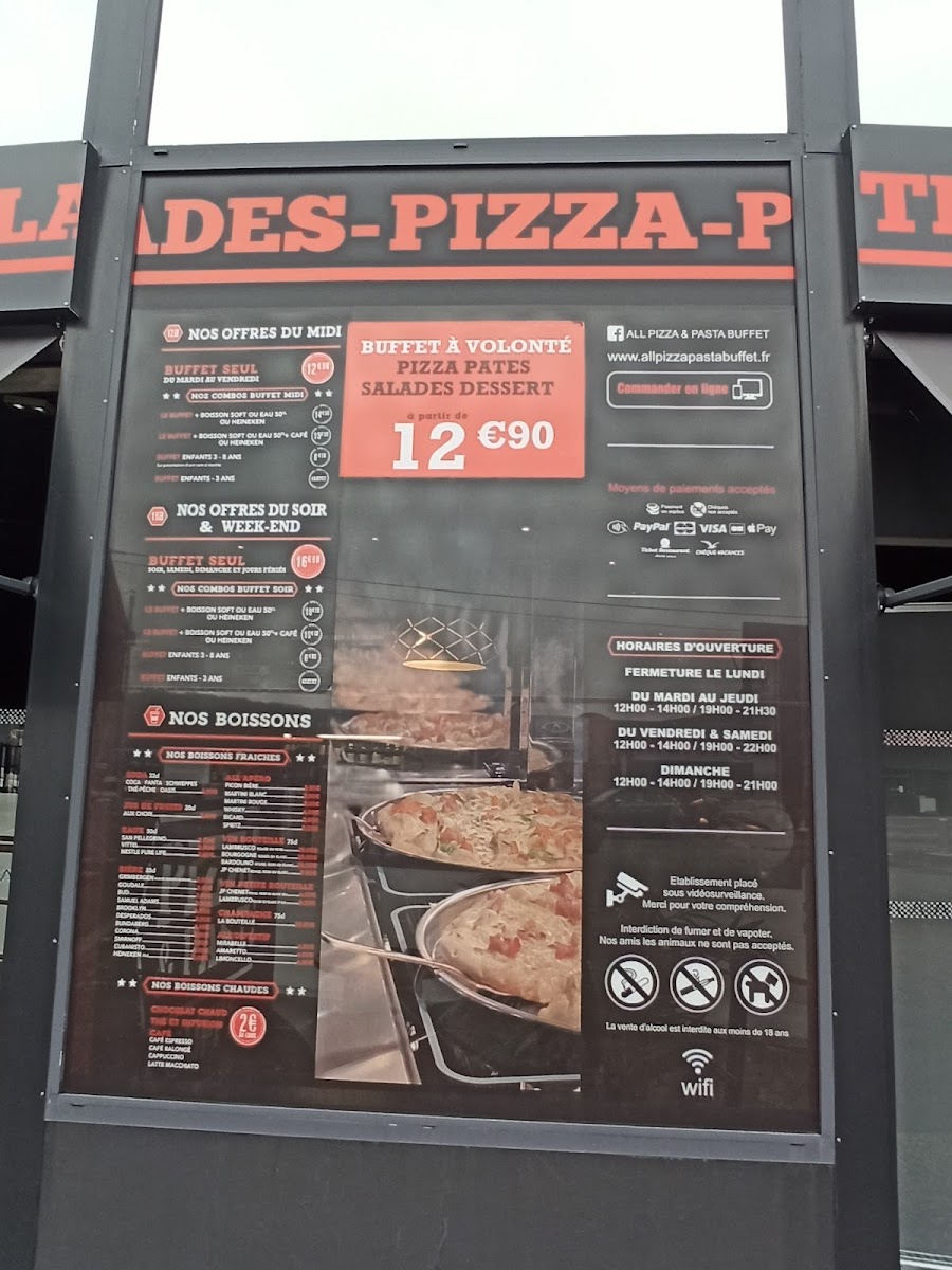 Menu All Pizza & Pasta Buffet - Terville-6