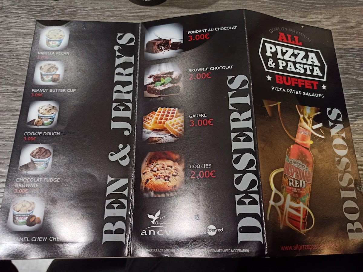 Menu All Pizza & Pasta Buffet - Terville-7