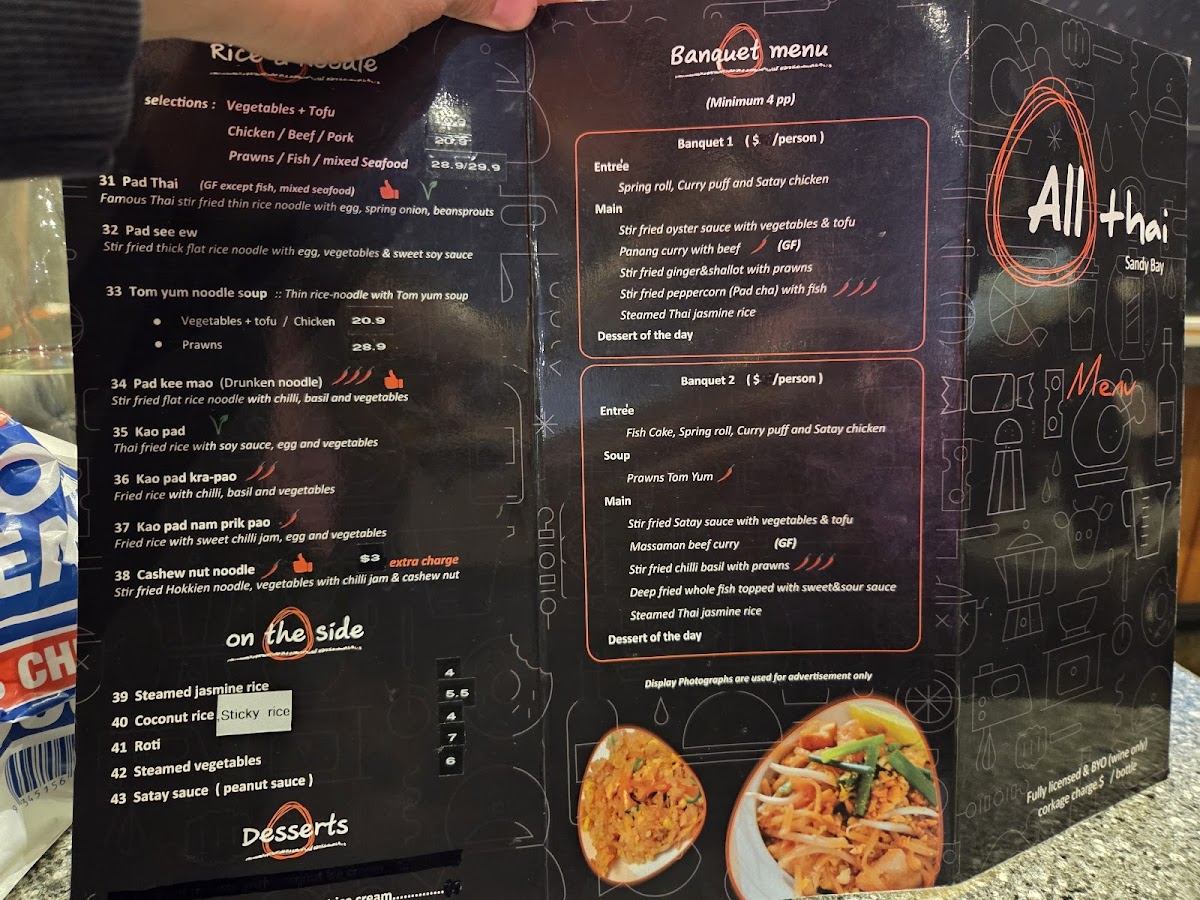 Menu All Thai Sandy Bay-1
