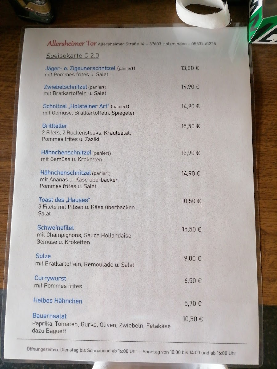 Menu Allersheimer Tor Holzminden, Inh. Sabine Näther-1
